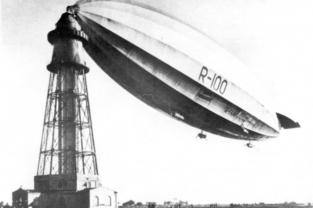 1929 - ���������� ������� ��������� R-100 �� ���������� ����� � �����������